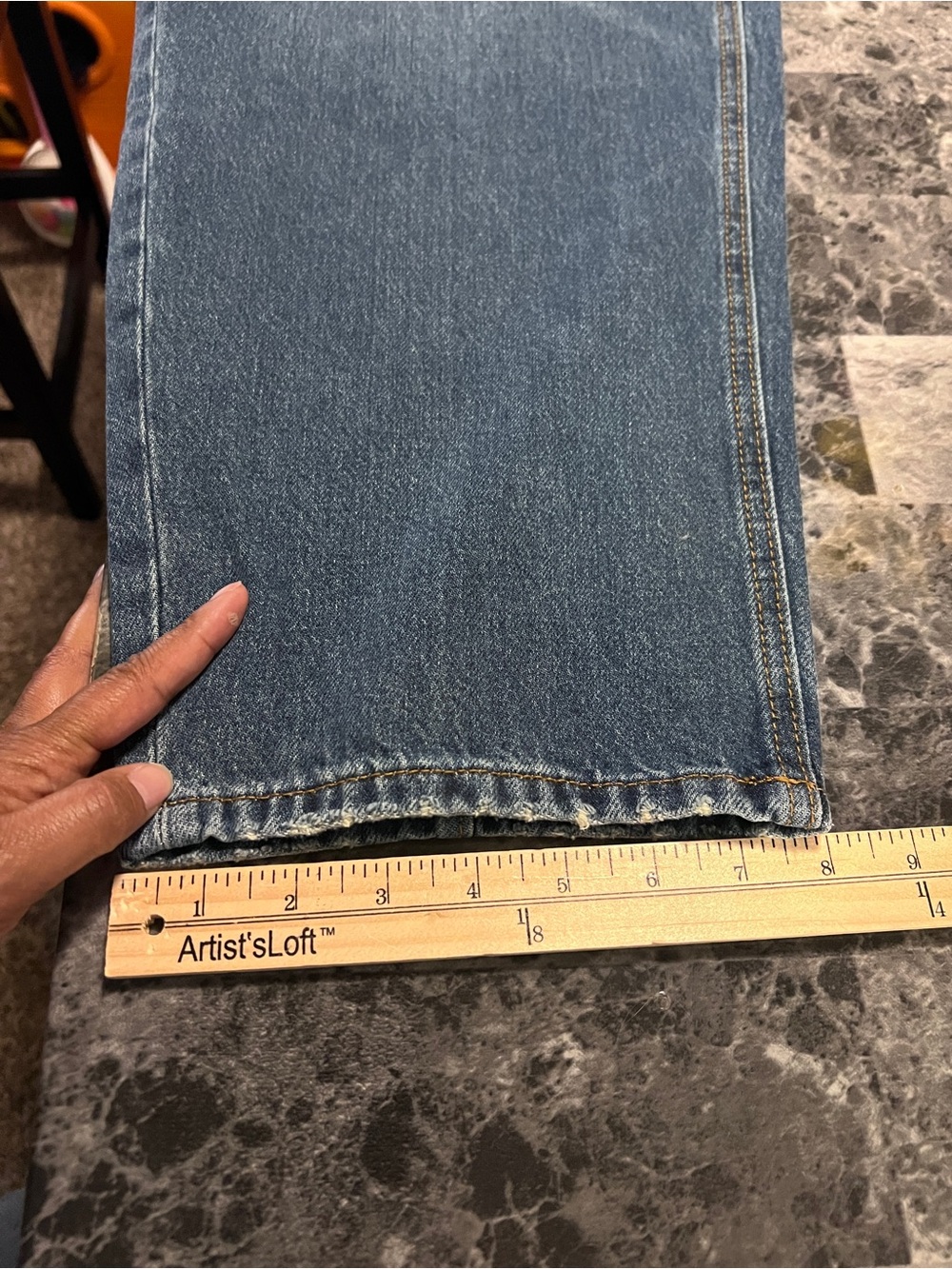 LOFT Rivete Mid‎ Rise Barrel Jeans Echo Wash Cotton Button Fly Crop Size 31 NWT - Picture 13 of 13